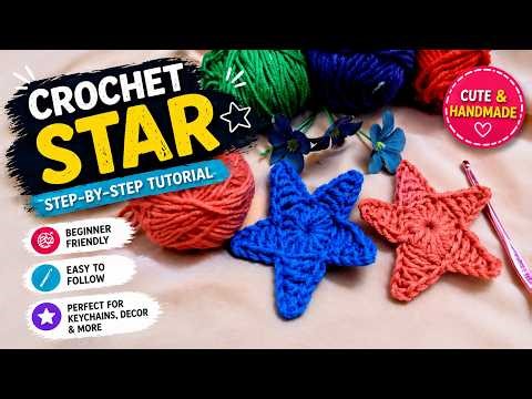 Easy Crochet Star for Beginners ⭐ | Step-by-Step Tutorial