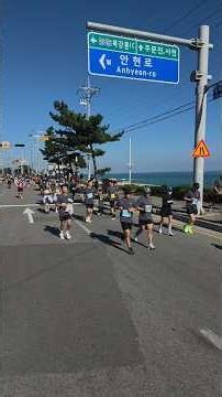 바다보며 달리는 경포마라톤, 결승 500m 전