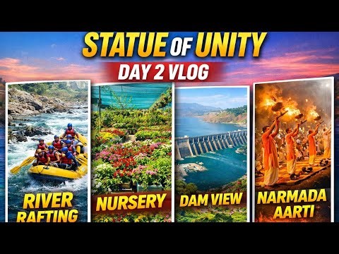 Statue of Unity Day 2 Vlog 🔥 | River Rafting 😱 | Narmada Aarti 🙏 #statueofunity #riverrafting 