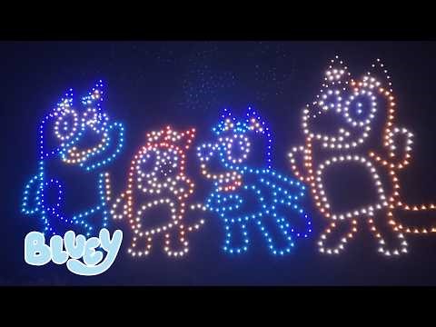 Bluey Drone Show at Alton Towers 💫 💙 | Bluey