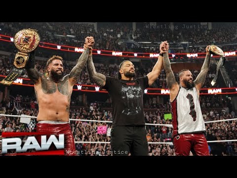 WWE 10 August 2026 The Usos Wins World Tag Team Championship Roman Reigns WWE Raw 2026 Highlights
