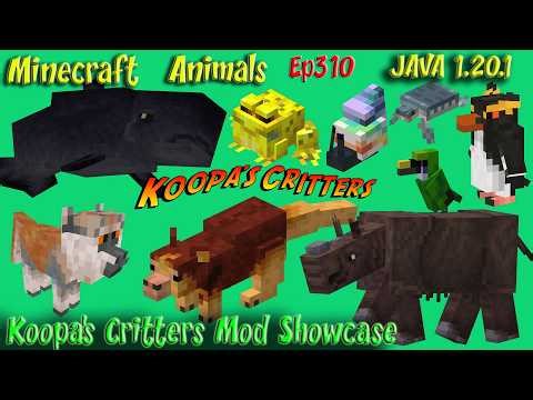 Koopa's Critters Mod Showcase and Download JAVA 1.20.1 1.21.1 Minecraft Animals Ep311