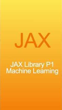 JAX Library Machine Learning Part 1 #python #coding #developer #techtips