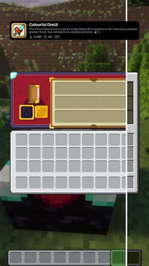 Best GUI Resource Pack: Colourful OreUI #minecraft #shorts #mc