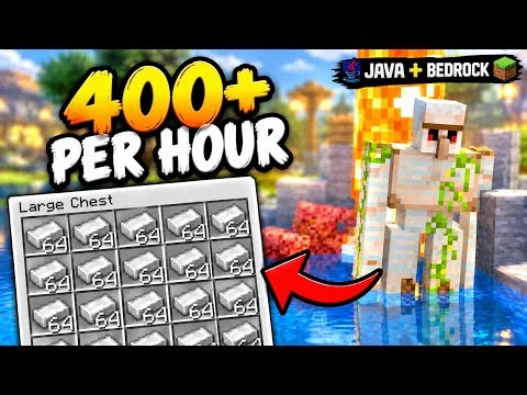 How to Make an Iron Farm in Minecraft | Java & Bedrock Edition | Iron Farm Tutorial