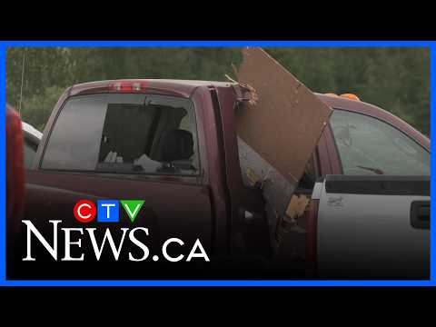 Tornado tears through central Alberta farm