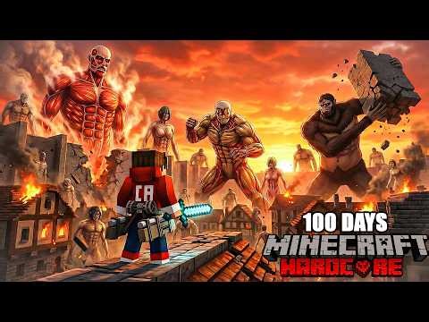 I Survived 100 Days in Attack On Titan in Minecraft Hardcore Ep 2