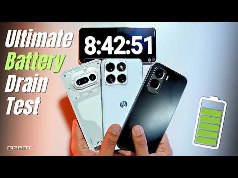 ULTIMATE Battery Drain Test Under Rs 30k🔋: Vivo T5 Pro vs Moto Edge 70 Fusion vs Nothing Phone 4a