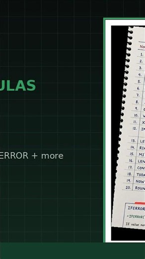 ​Top 20+ Essential Excel Formulas You MUST Know! | Complete Cheatsheet & Tutorial