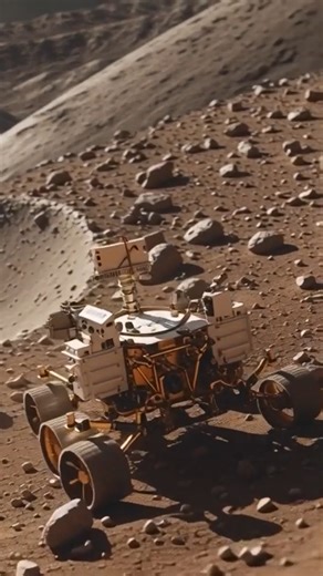 Amazing View of NASAs Mars Rover Exploring a Crater! #MarsRover #SpaceExploration #NASA #PlanetMars #Science #Robotics #RedPlanet | Space Voyager