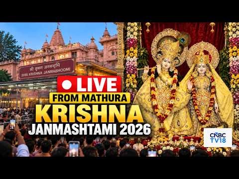 Krishna Janmashtami Live From Mathura: Janmashtami Darshan from ISKCON Temple | Hare Krishna | N18L
