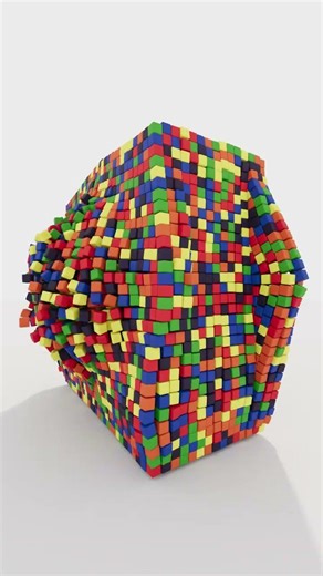 Satisfying Color Wall Explosion in Slow Motion 🌈💥 #cinema4d #relaxing #physics #animation