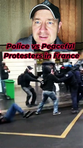 Police vs Peaceful Protesters in France 🇫🇷 | Tensions Rise #Shorts