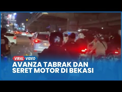 Avanza Lawan Arah Tabrak Lari dan Seret Motor Ratusan Meter di Bekasi