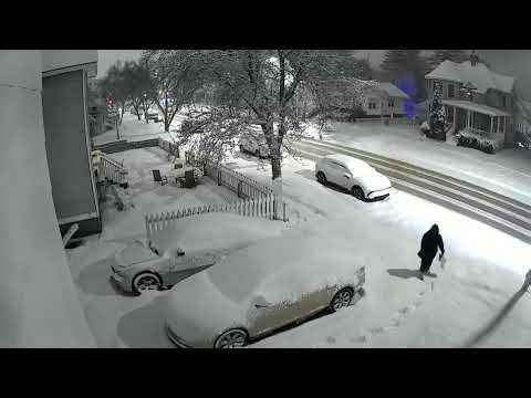 Person Slips on Hidden Ice Under the Snow