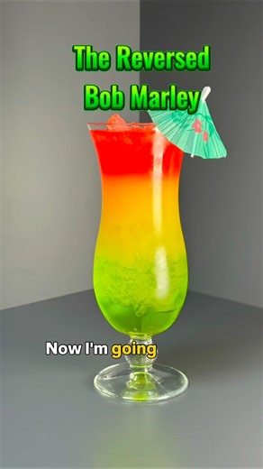 The Reversed Bob Marley🍹(a literal twist to my most viral video) Recipe in the comments #mixology