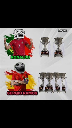 RONALDO VS SERGIO RAMOS #football #shorts #trophy