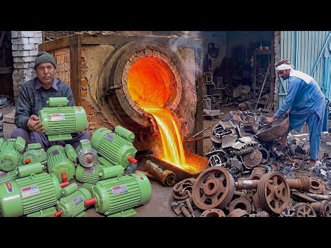 Incredible Process of Making industrial Equipment & Casting Electric Motor | Mass Production Process