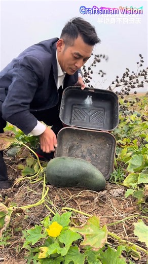 Locking Winter Melon in Metal storage Box｜Rural Playful "Anti-Theft" Performance Art