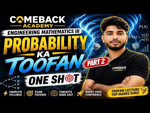 ENGINEERING MATHEMATICS III Probability and statistics One shot PART 2 #beu #btech #probability