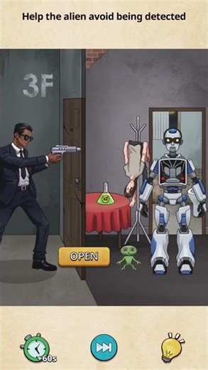 Nightmares Puzzle: Level 6 - Help the alien avoid being detected 👽