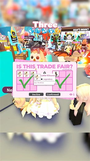 Trading 100 LATTE KITSUNES In Adopt Me!