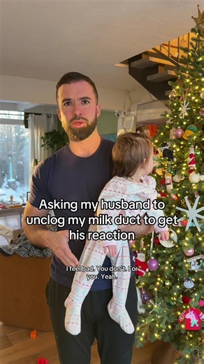 This was not in the wedding vows 🤣... Our whole house got hit with a nasty virus this weekend and baby girl wasn’t nursing well… if you’ve ever dealt with clogs, you know the desperation. Thankfully Toni and I are a team and this stuff doesn’t even phase him anymore 🫠 #marriedlife #breastfeedingjourney #marriagehumor #couplegoals #husbandandwife