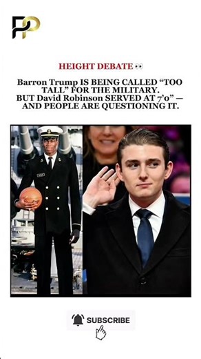 Barron Trump Called “TOO TALL” for Military — But David Robinson Served at 7’0”? 😳👀