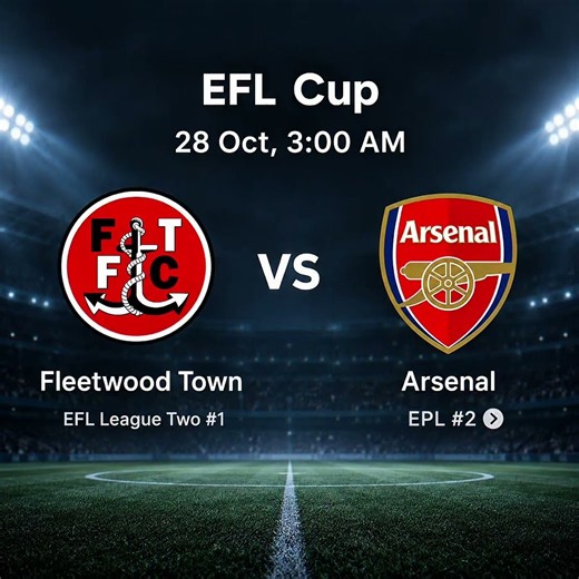 🔥 Fleetwood Town vs Arsenal ⚽ | EFL Cup Clash! 🏆 #shorts