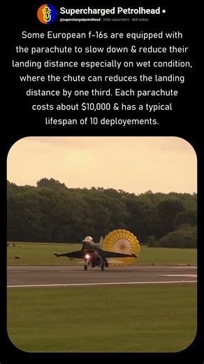 F-16 deploying chute