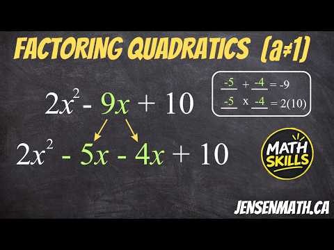 Factoring Quadratics (a is not 1) | jensenMATH SKILLS