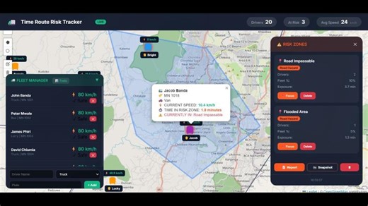 Real-Time Route Risk Tracker Platform - Product Demo | Amoss Robert
