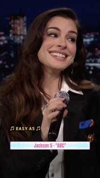 #AnneHathaway and Jimmy try to sing backwards in the Reverse It Challenge! ⏪ #FallonTonight