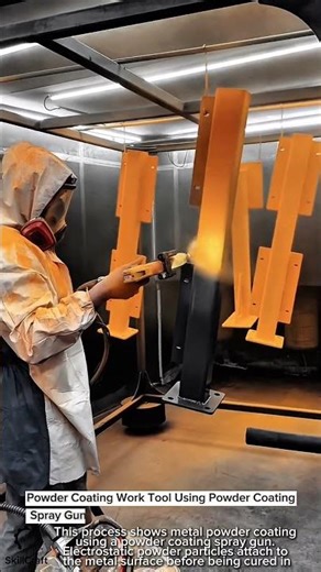 Powder Coating Work Tool Using Powder Coating Spray Gun #worktool
