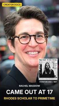 Rachel Maddow: Came Out at 17, Then Took Primetime #shorts