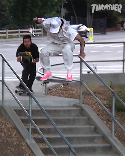 Nyjah Huston pays his dues in his "Distress" ROUGH CUT 🪖 Full video playing on our YouTube channel 📺 | Thrasher Magazine