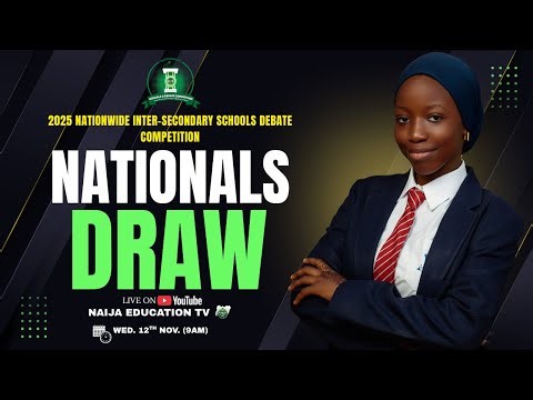 OFFICIAL NATIONALS DRAW (2025 NATIONWIDE INTER-SECONDARY SCHOOL DEBATE COMPETITION)