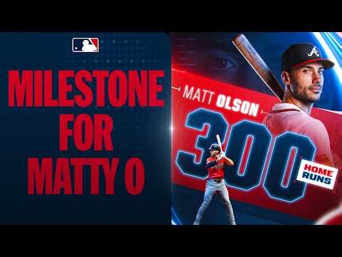 Matt Olson clubs his 300th career home run! 🔥 His 12th of the season for the Braves! 💪