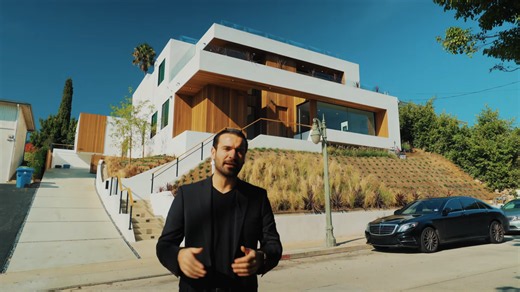 A modern los angeles home with a detached guest house