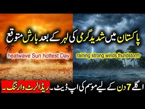 Weather update for next 10 days| heatwave alert All cities names| Rain forecast| Pakistan weather
