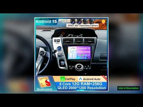 Android 15 Car For Toyota Prius Plus V Alpha LHD RHD 2012 2016 2017 Multimedia Autoradio Wireless