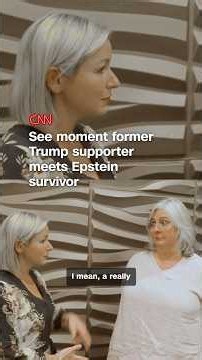 See moment former Trump supporter meets Epstein survivor