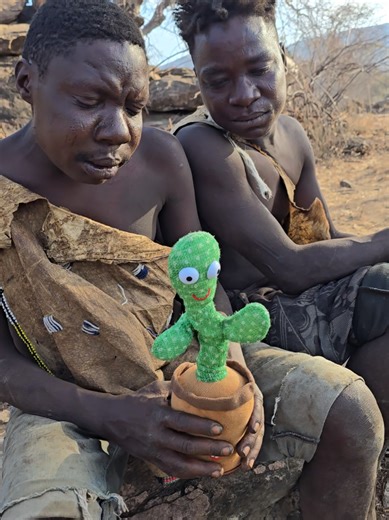 Chaabaa and Dudukwe Speaking English with Cactus Toy