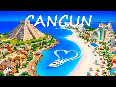 Cancun 4K 🇲🇽 | Pristine White Sands, Hidden Coves & Tropical Sunshine