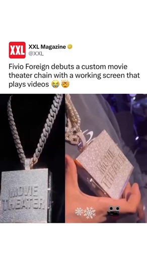 Fivio Foreign debuts a custom movie theater chain with a working screen that plays videos. 😭🤯 | XXL Magazine