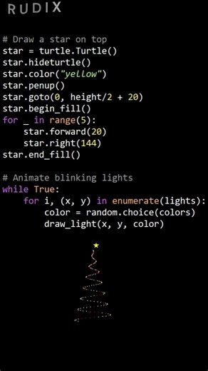 ChirstMas Tree using python turtle