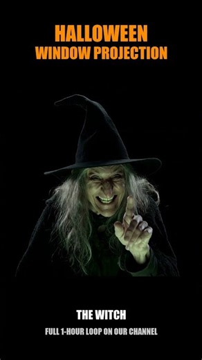 Halloween Window Projection: The Witch Returns 🧙 #halloween #shorts
