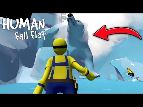 CAN MINIONS SURVIVE GIANT POLAR BEAR in HUMAN FALL FLAT?!