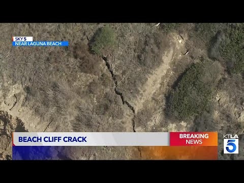 Crack on beach cliff supporting PCH draws concern