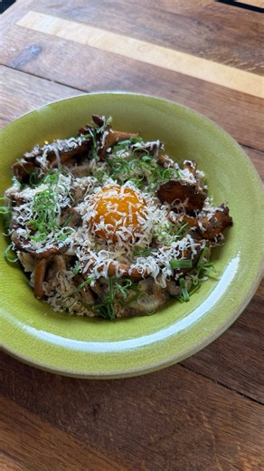 Recette Udon Sauce Forestière : Champignons & Jaune Confit